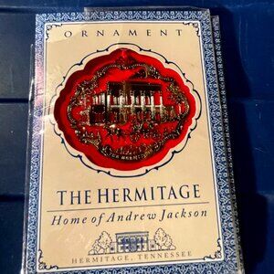 The Hermitage 24 KT Gold finish Home of Andrew Jackson Tennessee 3D Ornament NWT